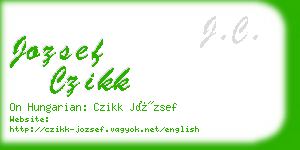 jozsef czikk business card